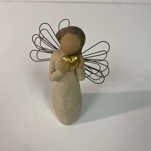 Willow Tree 'Angel of My Heart' Susan Lordi Gold Heart 2009 sin caja - Imagen 1 de 6