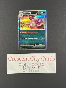 Carta Pokemon Holo rara inglese 151 Nidoking 034/165 - Foto 1 di 1