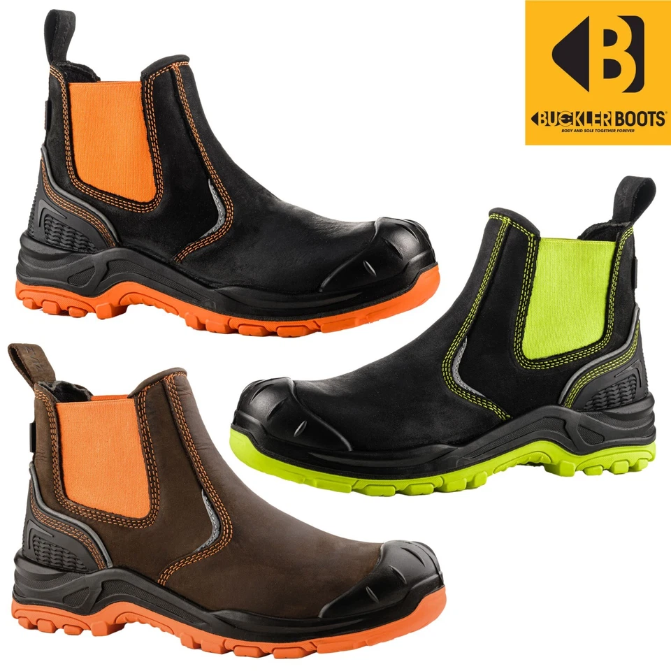 Buckler Safety Dealer Boots - BVIZ3 Waterproof Hi Vis Premium Slip on Boot