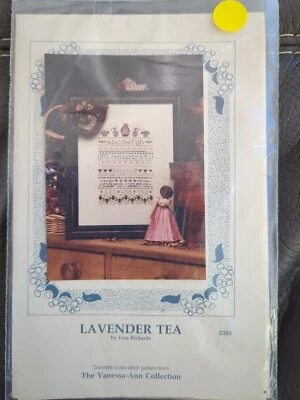 The Vanessa-Ann Collection "Lavender Tea" Tina Richards Cross Stitch Pattern - Image 1 of 4