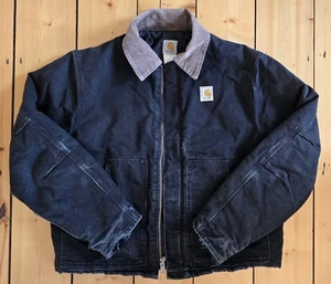 Giacca Carhartt vintage uomo XL/46 regular J02 tela nera artico trapuntata foderata - Foto 1 di 18