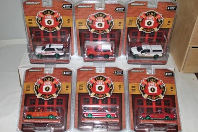 GREENLIGHT Fire & Rescue Series 4 Green Machines Alaska Chicago FDNY Set of 6 - Image 1 of 4