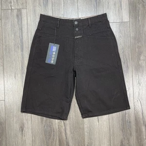 Vintage Marithe Francois Girbaud Jean Shorts Blue Brand X Shorts Sz 32 Brown NWT - Picture 1 of 10