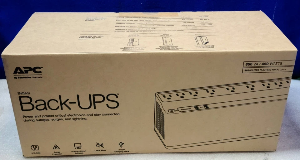 Brand NEW! APC Back-UPS BE850G2 850VA/450 watts - Image 1 of 4