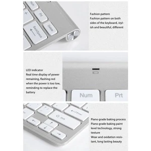 Smart Wireless Keyboard Mouse Kit Silent LED Indicator Waterproof Power Savin FY - Afbeelding 1 van 33