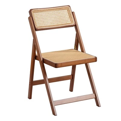 Silla Plegable Furlide Ratán, Juego de 1 Sillas de Comedor Modernas Mediados de Siglo, Comf... Foto 1 de 4