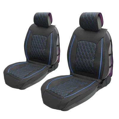 2 pcs Voiture Avant Siège Housses pour Dodge pour Ram 1500 Noir Bleu - Изображение 1 из 4
