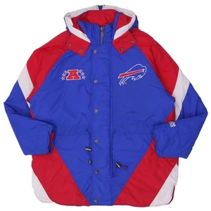 Vintage Lee Sport Team NFL Buffalo Bills Puffer Hooded Jacket Size L - Picture 1 of 4
