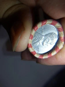 WHEAT PENNY ROLL WITH A KEY 1943-S BU STEEL WHEAT PENNY SHOWING - Picture 1 of 3