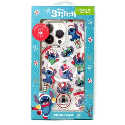 Funda Disney Stitch Navidad iPhone 16 Pro Max Delgada Inmersión Brillo Navidad Papá Noel Nueva en Paquete Foto 1 de 4