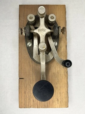 Vintage Speed-X Straight Telegraph Key Ham Radio CW Morse Code - Image 1 of 4
