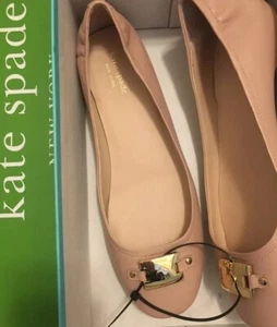 kate spade blush pink leather flats 10 NIB - Picture 1 of 4