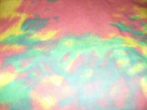 Fabric quilt one long quarter 1/4 yard flannel batik pink green yellow - Picture 1 of 1