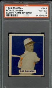 1949 Bowman #143 Bob Dillinger