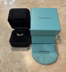 Tiffany & Co. Onyx Gold Signet Ring 18k - Picture 1 of 15