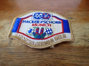 HACKER PSCHORR MUNICH IMPORTED GERMAN BEER ALE BEER PATCH BX L #7 - Picture 1 of 2