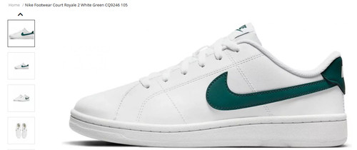 Scarpe da ginnastica Nike Court Royale bianche in pelle da uomo taglia UK taglia 8 5 NUOVISSIME