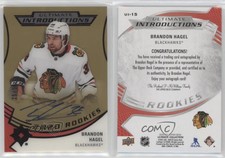 2020-21 Ultimate Collection Introductions Gold /50 Brandon Hagel Rookie Auto RC