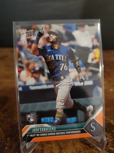 JOSE CABALLERO Rookie 2023 Topps Now #326 1st HR Mariners ORANGE 3/5 10 Mint