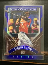 2015 Elite Extra Edition Status Blue Die Cut #35 Christin Stewart/Tigers/100
