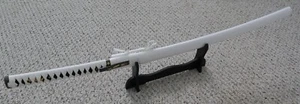 41” Samurai Sword Katana White/gold Razor Sharp Battle Ready Stand Included XL - Picture 1 of 9