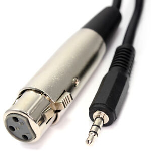 3.5mm Stereo Jack PC/Laptop to XLR Microphone or Mixer Female Mixer/Speaker 2m