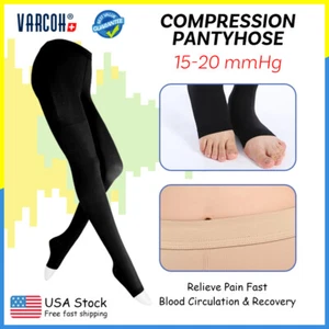 Unisex 15-20 mmHg Compression Pantyhose Tights Medical Edema Varicose Stockings - Picture 1 of 14