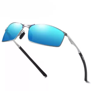 Gafas de sol polarizadas fotocromáticas rectangulares para hombre al aire libre gafas informales UV400 - Imagen 1 de 17