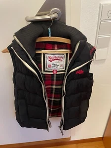 Superdry Weste, Gr. S dunkelblau mit Kaputze - Bild 1 von 6