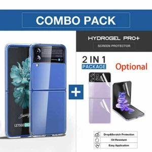 Fr Samsung Galaxy Z Flip 3 5G Hydrogel Screen Protector Full Coverage Case Cover - Picture 1 of 13
