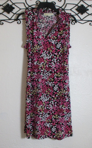 Abito Michael Kors in maglia taglia S multicolore floreale prendisole senza maniche