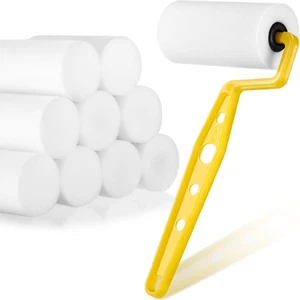 11 Pcs Foam Paint Roller 3-Inch Mini Small Paint Roller Kit Covers with Frame fo - Picture 1 of 7