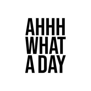 AHHH WHAT A DAY Vinyl Cut STICKER jdm jap slammed drift stance modified vag car  - Picture 1 of 1