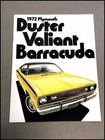 1972 Plymouth Barracuda Vintage Car Sales Brochure Catalog - Duster Valiant