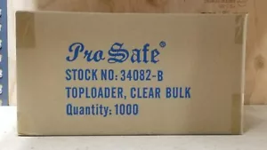 PRO Safe 3" x 4" Standard Card Size TOP LOADERS Case 1000 35 Pt. Ultra Clear - Picture 1 of 2
