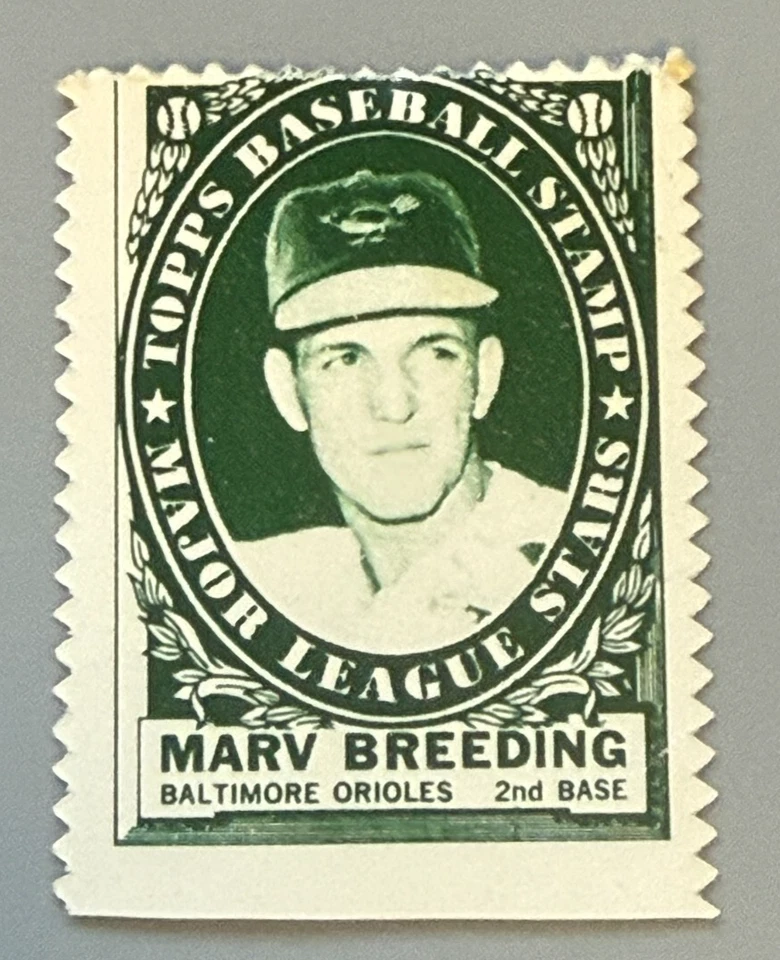 1961 Topps Baseball Stamp - Marv Breeding - Image 1 of 2