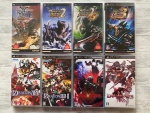 SONY PSP Monster Hunter & 7th Dragon 2020 ⅠⅡ & Lord of Arcana & Apocalypse set - Picture 1 of 18