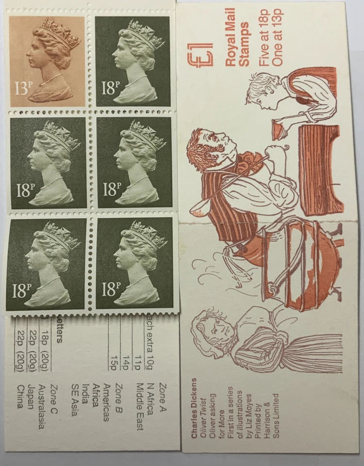 £1 folded stamp booklet, Oliver Twist - Image 1 of 1
