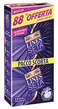 Lines Seta Ultra Lungo con Ali, 88 Assorbenti (4 pacchi da 22 pezzi)