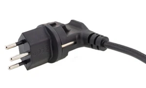 1 Stück Schuko-Stecker auf Schweiz-Stecker zum untrennbaren verbinden schwarz - Bild 1 von 9
