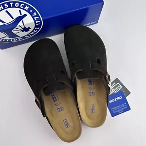 Birkenstock Boston Suede Leather Mocha Clog Shoe US 6 7 8 9 10 11 12/New w/Box - Picture 1 of 8