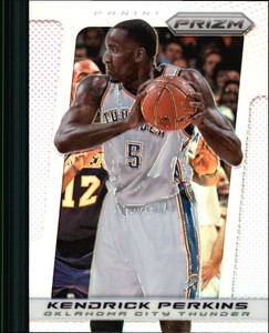2013-14 Panini Prizm Prizms Thunder Basketball Card #168 Kendrick Perkins