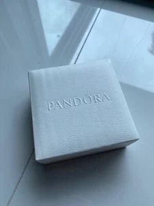 Pandora - White - Small - Empty - 2" Wide x 1-5/8" Tall - Charm or Ring Box - Picture 1 of 2