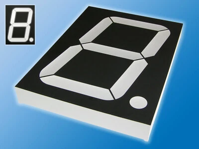 7-Segment Anzeige | KW1-4001AW | Weiß | Symbolhöhe 101,6 mm | gem. Anode - Bild 1 von 4