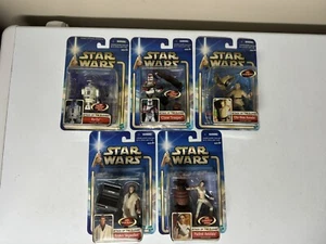 Star Wars Attack Of The Clones Action Figure Lot Of 5 2002 Collection 1 SEALED! - Picture 1 of 11