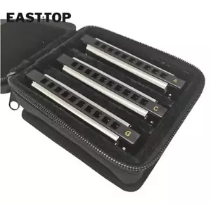EASTTOP Diatonic Harmonica set of 3 10Hole Blues Diatonic Harmonica Set T10-3-3 - Picture 1 of 13