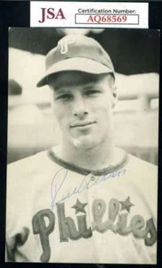 Richie Ashburn JSA Cert Signed Vintage 3x5 Photo Autograph Phillies - Picture 1 of 2