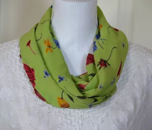 Georgette Fabric Green Color Scarf, Stole, Wrap - Bild 1 von 5