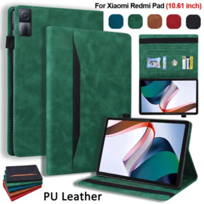 Business Wallet Leather Case Smart Stand Cover For Xiaomi Redmi Pad 10.61" 2022 - Image 1 of 4