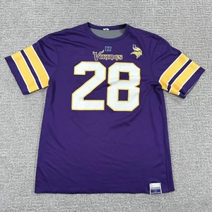 Minnesota Vikings Jersey Large Purple Reversible Logo Short Sleeve Peterson Mens - Picture 1 of 15